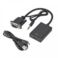 Cáp chuyển tín hiệu VGA to HDMI Audio Full HD – VGA to HDMI 2-HTV3