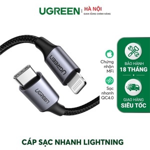 Cáp chuyển Type C sang Lightning dài 2m Ugreen 60761