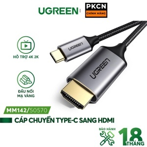 Cáp chuyển Type C to HDMI dài 2m hỗ trợ 4K 2K Ugreen 50530