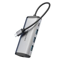 Cáp chuyển Type-C to USB3.0  3 RJ45 PD HUB Dock USB-C 0.15M