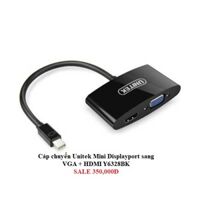 Cáp chuyển Unitek Mini Displayport sang VGA + HDMI Y6328BK