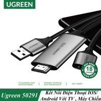 Cáp Chuyển USB 2.0 ra HDMI Kết Nối Điện Thoại với Tivi, Máy Chiếu UGREEN 50291 Chính Hãng