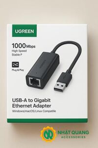 Cáp Chuyển USB 3.0 Sang Cổng Mạng LAN Ugreen 15636 - Tốc Độ 1000Mbps