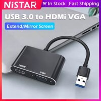 Cáp ChuyểN USB 3.0 Sang HDMI / VGA 2 Trong 1 HD 1080P Cho MàN HìNh MáY ChiếU / Laptop / PC