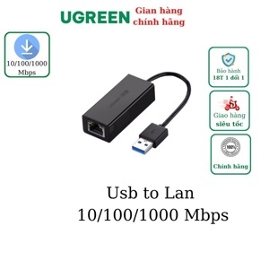 Cáp chuyển USB 3.0 to Lan Gigabit Ugreen 20255