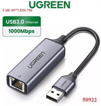 Cáp chuyển USB 3.0 to Lan Ugreen 50922 Gigabit 10/100/1000Mbps