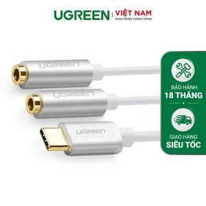 Cáp chuyển USB-C sang 2 cổng Audio 3.5 Ugreen 30732