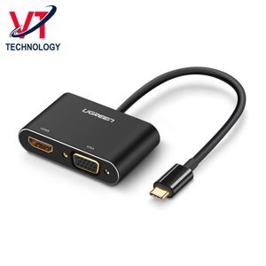 Cáp chuyển USB-C sang HDMI và VGA Ugreen 50318