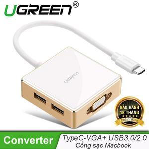 Cáp chuyển USB-C to 3 USB+ VGA+ Type C Ugreen 30442