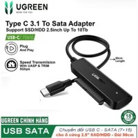 Cáp Chuyển USB C to SATA III Ugreen 70610 CM321 (tốc độ truyền dữ liệu 5Gbps,Hỗ trợ HDD/SSD 10TB )