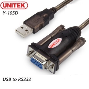 Cáp chuyển USB ra RS232 đầu cái 1.5M Unitek Y-105D