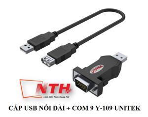 Cáp chuyển USB ra RS232 đầu cái 1.5M Unitek Y-105D