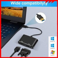 Cáp chuyển USB sang HDMI và VGA gắn từ máy tinh sang màn hình, tivi (cài river mới dùng được) màu ngẫu nhiên