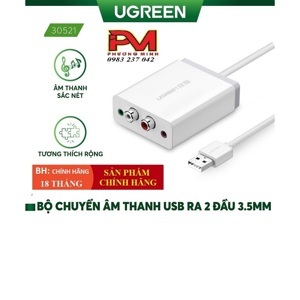 Cáp chuyển USB to AV chính hãng Ugreen 30521