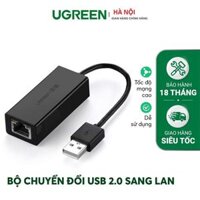 Cáp chuyển USB to Lan 2.0 cho Macbook, pc, laptop chính hãng Ugreen 20254 chính hãng