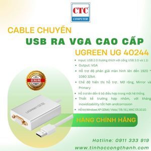 Cáp chuyển USB to VGA Ugreen 40244