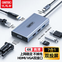 CÁP CHUYỂN USB TYPE-C TO 3USB 3.0/HDMI/VGA/LAN/SD/TF UNITEK D105D