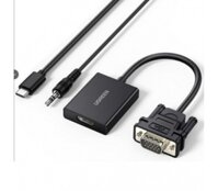 Cáp Chuyển VGA sang HDMI+Audio Ugreen 50945 (có cổng trợ nguồn USB-C)