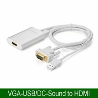 Cáp chuyển VGA to HDMI tích hợp Audio Ugreen 40263 chính hãng