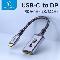 Cáp chuyển Video Hagibis USB Type C to DisplayPort Female Cable Thunderbolt 3/4 to 8K@60Hz 4K@144Hz 2K165Hz DP 1.4 for MacBook Pro Samsung XPS