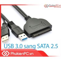 Cáp chuyuyển đổi USB 3.0 sang SATA ổ cứng HDD SSD 2.5 SATA máy tính PC Laptop Android box dvd player có hỗ trợ nguồn phụ