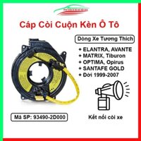 Cáp còi cho xe ELANTRA, AVANTE, MATRIX, Tiburon, OPTIMA, Opirus, SANTAFE GOLD 1999-2007 Mã 93490-2D000