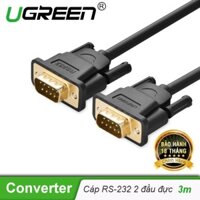 Cáp COM RS232 dài 3m (Com to Com) đầu mạ vàng cao cấp Ugreen 20155