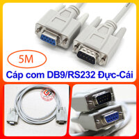 Cáp COM RS232 DB9 Male To DB9 Female nối thẳng, dài 5M. cho máy lập trình PLC, máy CNC công nghiệp tự động hóa, máy y tế