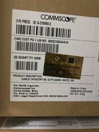 Cap commscope cat6 mã 1427254-6 UTP amp category 6e