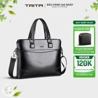 Cặp công sở Trita (Thời trang nam cao cấp đựng vừa laptop 13inch - Cặp da TCA24)