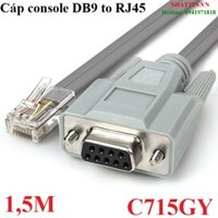 Cáp console DB9 RS232 âm sang RJ45 dài 1,5M Unitek C715GY cao cấp