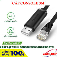 Cáp Console Lập Trình Dài 3M USB TO RJ45 FTDI Ugreen 60813