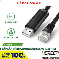 Cáp Console Lập Trình USB TO RJ45 FTDI Ugreen 50773 Dài 1.5M