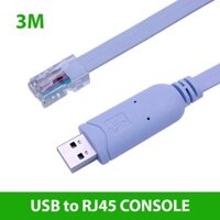 Cáp Console USB sang RJ45 cấu hình Hub switch Cisco server, dài 3M. Cho server Hub switch router cân bằng tải