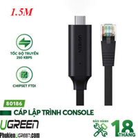 Cáp Console USB Type-C to RJ45 FTDI Dài 1.5M Ugreen 80186