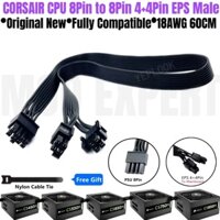 Cáp CPU CORSAIR 8Pin đến 4 + 4Pin EPS 12V 18AWG 65CM cho CS450M CS550M CS650M CS750M CS850M Bộ nguồn mô-đun VÀNG