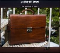 Cặp Da Công Sở Khóa Số BVP-ADC014N-Nâu