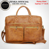 Cặp Da Đựng Laptop 17 Inch Rộng Rãi Lịch Lãm Và Sang Trọng ZKC07 - 3. Bò
