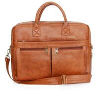 Cặp Da Đựng Laptop 17 Inch Rộng Rãi Lịch Lãm Và Sang Trọng ZKC07 - 4. Bò Đậm