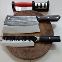 Cặp Dao Chặt Xương Bò, Dê, Thái Rau Thịt Sắc Bén. Dao Nhật Bãi