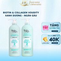 Cặp dầu gội biotin collagen Voudioty HC Xanh Biển Ngăn Rụng Tóc, Giảm Gàu 500ml/1000ml 2021