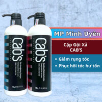 Cặp dầu gội Cab's dành cho tóc rụng và khô sơ hư tổn, chai 730g và 700g