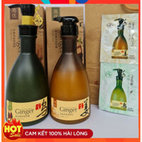 Cặp dầu gội Gừng Thiên nhiên Natural Ginger 500ml tinh chất gừng và hà thủ ô