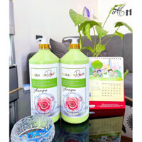 cặp dầu gội keratin rose 2000ml