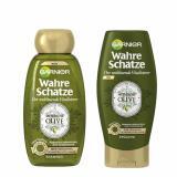 Cặp dầu gội và dầu xả Garnier Wahre Schatze Olive