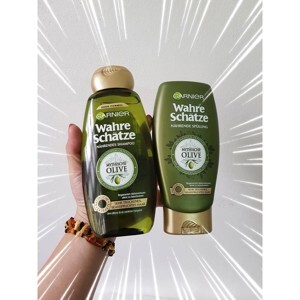 Cặp dầu gội và dầu xả Garnier Wahre Schatze Olive