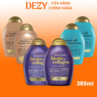 Cặp Dầu Gội Xả Biotin Collagen OGX Thick & Full / Keratin / Argan Oil Of Morocco Ngăn Rụng Tóc Phục Hồi Tóc Hư Tổn Dezy