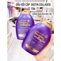 Cặp Dầu Gội Xả Biotin Collagen OGX Tím - 385ML