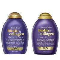 Cặp dầu gội – xả Biotin Collagen tím của Mỹ – Chai 385ml