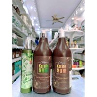 Cặp Dầu Gội Xả Collagen Keratin YUKI 2000ML